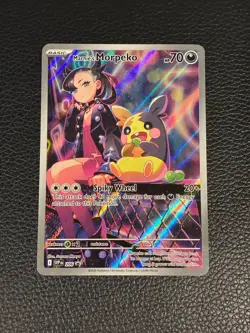 Pokemon TCG Scarlet Violet Promo Marnie's Morpeko SVP206 Rival Battle Near Mint - Image 1