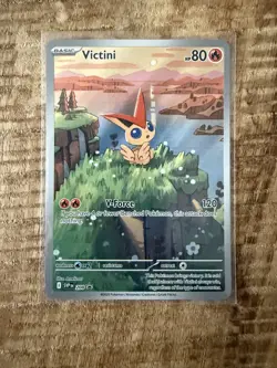 Pokemon TCG Victini SVP 208 Black Star Promo Illustration Rare M/NM Regular Size - Image 1