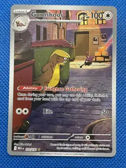 Gumshoos 153/132 Pokemon TCG Mega Evolution Illustration Rare Holo En *See Edge* - Image 1