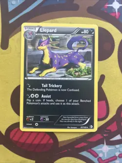 Pokemon Liepard 91/149 - BW Boundaries Crossed - Holo Rare - Excellent - Image 1