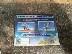 Pokemon Scarlet And Violet Serial Codes Shiny Koraidon or Miraidon UNSCRATCHED! - Image 1