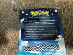 Pokemon Scarlet And Violet Serial Codes Shiny Koraidon or Miraidon UNSCRATCHED! - Image 2