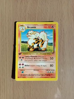 Carte Pokemon FR Arcanin 23/102 Set de Base Wizards, Edition 1 . - Image 1