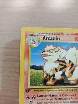 Carte Pokemon FR Arcanin 23/102 Set de Base Wizards, Edition 1 . - Image 3