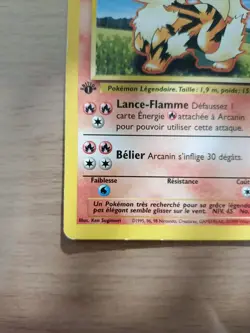 Carte Pokemon FR Arcanin 23/102 Set de Base Wizards, Edition 1 . - Image 4