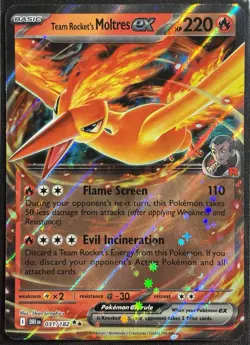 Team Rocket's Moltres EX 031/182 - Double Rare Destined Rivals Pokemon TCG - NM - Image 1