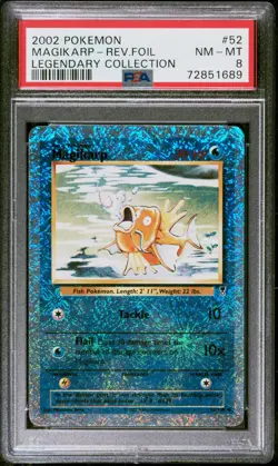 Pokemon Magikarp Reverse Holo 2002 Legendary Collection #52 PSA 8 NM-MT - Image 1