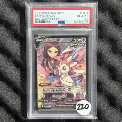 Sylveon V TG14/TG30 Pokemon SWSH Brilliant Stars PSA 10 - Image 1