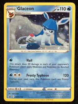 Glaceon SWSH192 Promo Cosmos Holo Pokemon TCG w/ SWIRL 💫 - Image 1