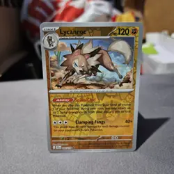 Lycanroc Pokemon TCG S & V Journey Together Reverse Holo Rare Card #085/159 - Image 1