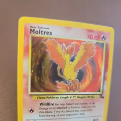 Moltres Holo Rare Pokemon Card 12/62 Fossil Base Set Tcg Shiny Vintage 1999 - Image 4