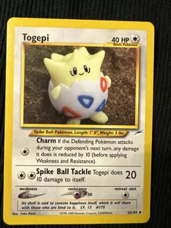 SOLD Pokemon Togepi 1st Edition Neo Destiny Card 56/105 - Image 1