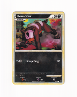 Houndour 53/90 Undaunted HGSS Regular Non Holo Pokemon Card Moderately Played - Image 1