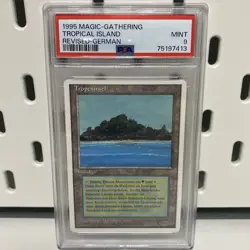 Magic The Gathering Tropical Island German 3rd Edition MTG Revised PSA 9 - Image 1