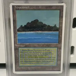 Magic The Gathering Tropical Island German 3rd Edition MTG Revised PSA 9 - Image 2