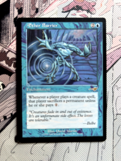 Aether Barrier | NM | Nemesis (Only Printing!) Rare #27 | 2000 MTG | Commander - Image 1