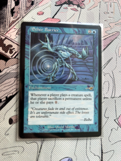 Aether Barrier | NM | Nemesis (Only Printing!) Rare #27 | 2000 MTG | Commander - Image 2
