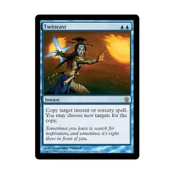 WOTC MtG Saviors of Kamigawa Twincast (R) EX - Image 1