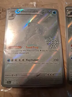 Pokemon TCG Crabominable 149/142 Sv07: Stellar Crown Holo Set Of 2 Sealed - Image 1