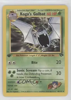 Koga's Golbat 1st Ed. Pokemon Gym Challenge #46 2000 - Image 1