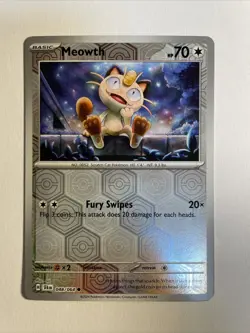 1x Shrouded Fable Pokemon Meowth Reverse Holo Englisch NM/M Pokemon - Image 1