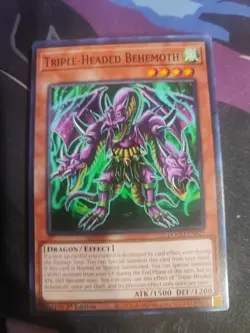 Yugioh! Triple-Headed Behemoth DOOD-EN029 COMMON Doom of Dimensions - Image 1