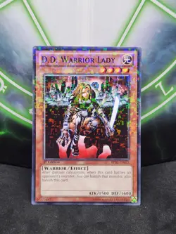 Yugioh D.D. Warrior Lady BP02-EN021 Mosaic Rare 1st Edition NM - Image 1