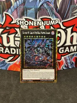 Yugioh Number 95: Galaxy-Eyes Dark Matter Dragon PGL2-EN015 Gold Secret 1st NM - Image 1