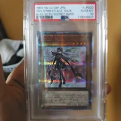 YuGiOh Sky Striker Rose PSA10 20th Secret Rare Ignition Assault - Image 1