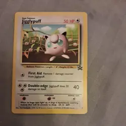 2001 Black Star Promo WOTC Pokemon League Card Jigglypuff 7 LP-NM - Image 1