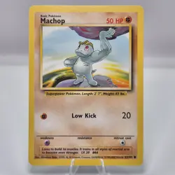 Machop - 52/102 - Base Set Common - English Pokemon Card 2000 - NM - Image 1