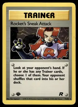 Rocket's Sneak Attack 72/82 1st Edition Team Rocket Pokemon - Image 1