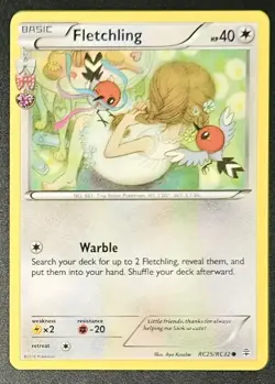 Fletchling RC25/RC32 2016 Pokemon XY Generations Radiant Collection Common - Image 1
