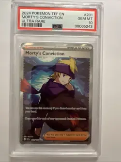 PSA 10 Morty’s Conviction Pokemon Temporal Forces 201/162 - Image 1