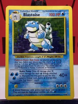 Blastoise 2/102 Base Set Holo Rare 1999 WOTC Pokemon TCG LP - Image 3