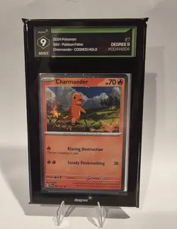 Pokemon TCG - Charmander - Paldean Fates 007/091 - Cosmos Holo Degree 9 MINT - Image 1