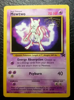 1999 Mewto #3 Black Star WB Pokemon the First Movie Promo NM - Image 1