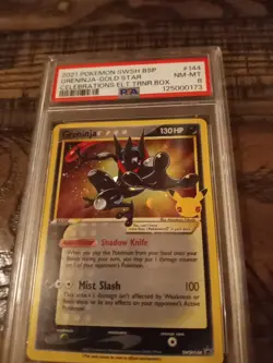 2021 POKEMON SWSH CELEBRATIONS ETB PROMO #144 GRENINJA-GOLD STAR PSA 8 - Image 1