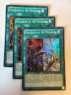 YUGIOH-3x- Pantheism of the Monarchs - SR01-EN023 - Super Rare (PLAYSET) - Image 1