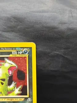 Pokemon TCG Neo Discovery Tyranitar Holo Card 12/75 - Image 2