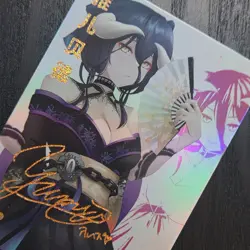 FANTASY SHRINE Overlord ALBEDO Waifu Goddess Story Holo Gold Card ZR125 - Image 4