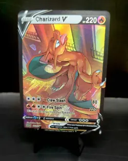 Pokemon Charizard V Holofoil Card CUSTOM FANART Phantasmal Flames - Image 3