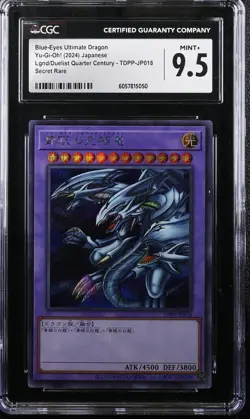 Blue-Eyes Ultimate Dragon TDPP-JP018 CGC 9.5 Lgnd/Duelist Quarter Yugioh Card - Image 1