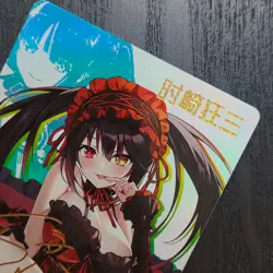 FANTASY SHRINE Date A Live Kurumi Tokisaki Gothic Waifu Holo Gold Card ZR124 - Image 2