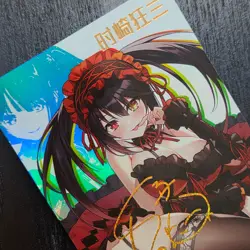 FANTASY SHRINE Date A Live Kurumi Tokisaki Gothic Waifu Holo Gold Card ZR124 - Image 3