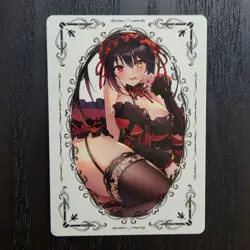 FANTASY SHRINE Date A Live Kurumi Tokisaki Gothic Waifu Holo Gold Card ZR124 - Image 5