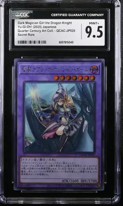 Dark Magician Girl the Dragon Knight QCAC-JP020 CGC 9.5 Yugioh Card - Image 1