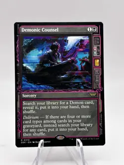 Demonic Counsel 0310 Showcase Duskmourn: House of Horror DSK MTG NM - Image 1