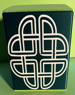 Deck Box - Holds 100+ Sleeved Cards - Emerald-Black/Celtic Theme - MTG/Pokemon - Image 1