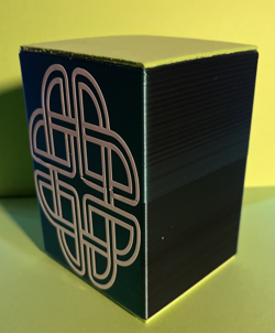 Deck Box - Holds 100+ Sleeved Cards - Emerald-Black/Celtic Theme - MTG/Pokemon - Image 2